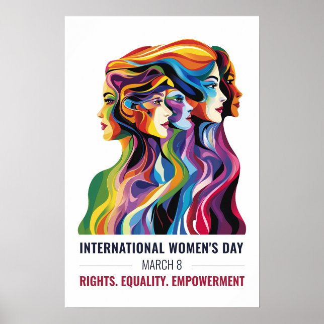 Poster Les femmes face à l'art | Journée internationale d (Devant)