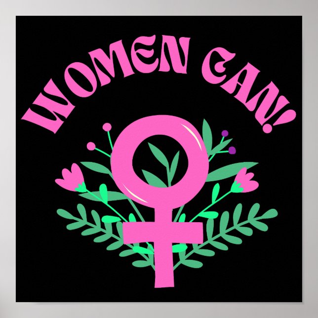 Poster Les femmes peuvent être féministes (Devant)