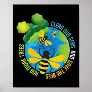 Poster Les Femmes Sauvent Les Abeilles - Protection De l'