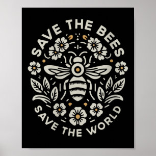 Poster Les Femmes Sauvent Les Abeilles Sauvent Le Monde F