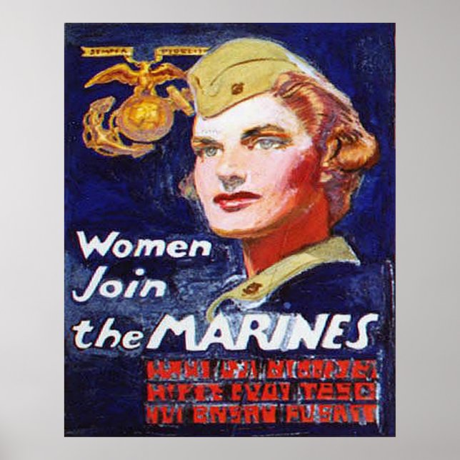 Poster Les femmes se joignent aux MARINES (Devant)