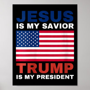 Poster Les femmes Trump 2020 Cadeaux Jésus est mon sauveu