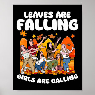 Poster Les feuilles tombent Feuilles d'automne Thanksgivi