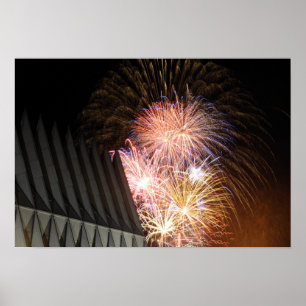Poster Les feux d'artifice éclatent