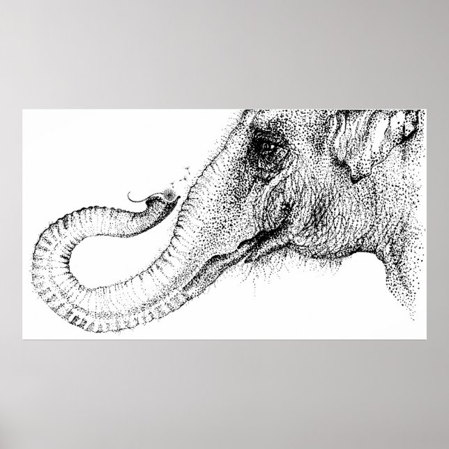 Poster Les fidèles d'un éléphant 100% par Inkspot (Devant)