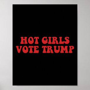 Poster Les Filles Chaude Votent Trump Voter Trump Électio