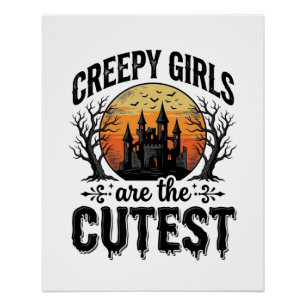Poster Les Filles Effrayantes Sont Les Plus Mignonnes Vec