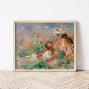 Poster Les filles en herbe Pierre-Auguste Renoir
