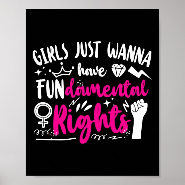Poster Les filles veulent avoir des droits fondamentaux 1 (Devant)