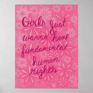 Poster Les filles veulent juste avoir des droits humains 