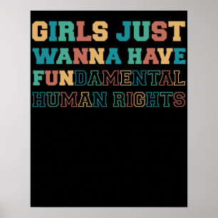 Poster Les Filles Veulent Seulement Avoir Des Droits Fond