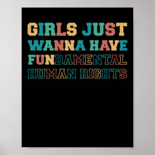 Poster Les Filles Veulent Seulement Avoir Des Droits Fond