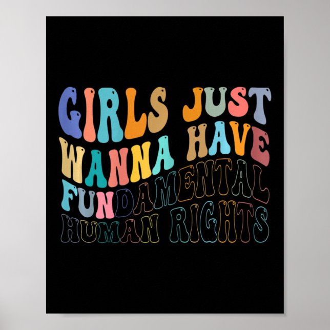 Poster Les Filles Voulaient Juste Avoir Des Droits Humain (Devant)