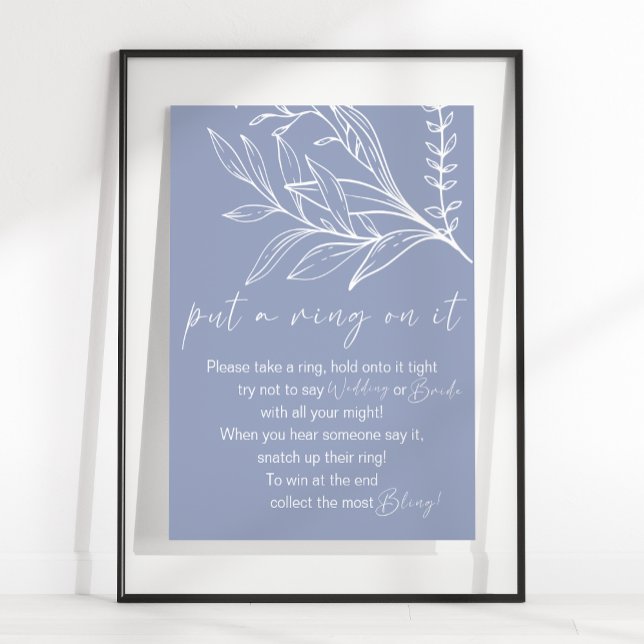 Poster Les Fleurs De Périwinkle Placent Une Bague Sur Le  (Créateur téléchargé)