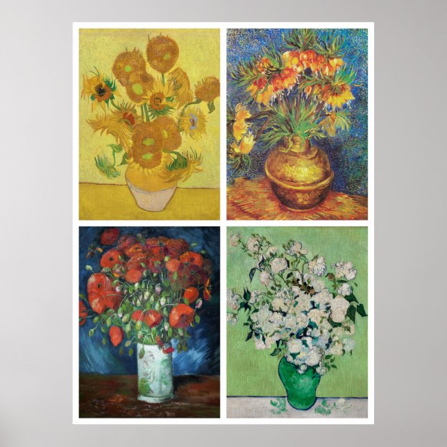 Poster Les fleurs de Van Gogh (Devant)