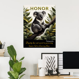 Poster Les fleurs d'honneur dans la perche paisible de Ko