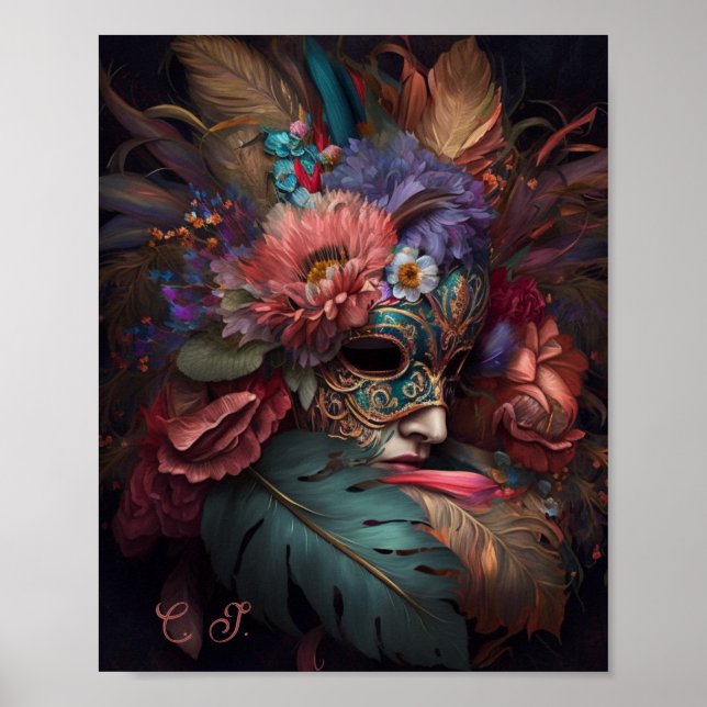 Poster Les fleurs du Carnaval de Venise (Devant)