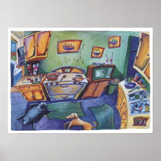 Poster Les fourmis dans la cuisine