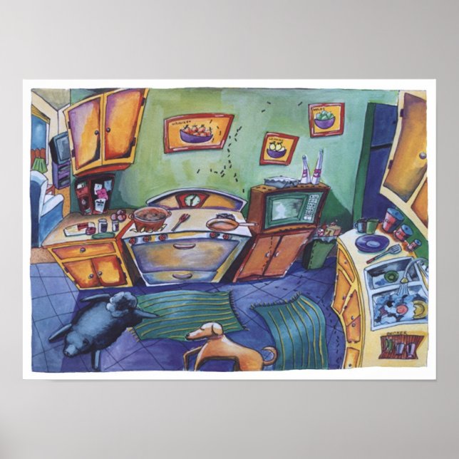 Poster Les fourmis dans la cuisine (Devant)