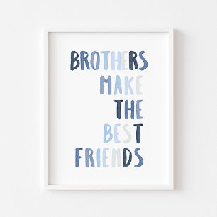 Poster Les frères bleus font les meilleurs amis imprimer