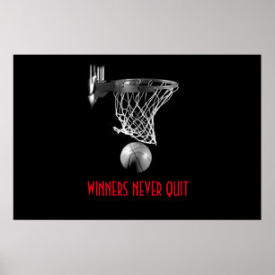 Poster Les gagnants ne quittent jamais le basket-ball