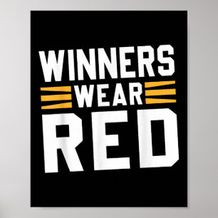 Poster Les gagnants portent l'équipe rouge Couleur Camp d