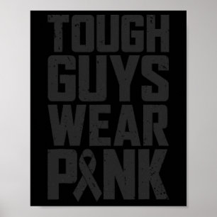 Poster Les garçons Portent Pink Breast Cancer Sensibilisa