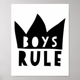 Poster Les garçons règle Poster, les enfants crèche art