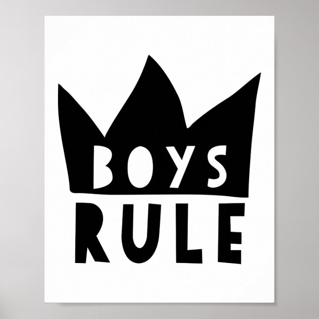 Poster Les garçons règle Poster, les enfants crèche art (Devant)