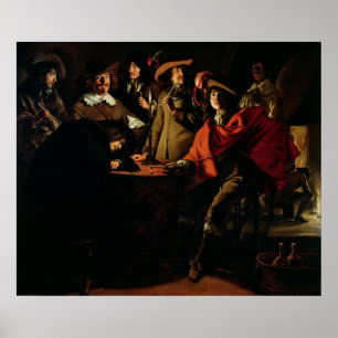 Poster Les gardes fumant, 1643