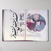 Les gens dorment et calligraphie