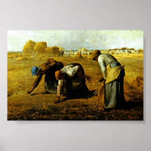 Poster Les Gleaners, De Millet (Meilleure Qualité)