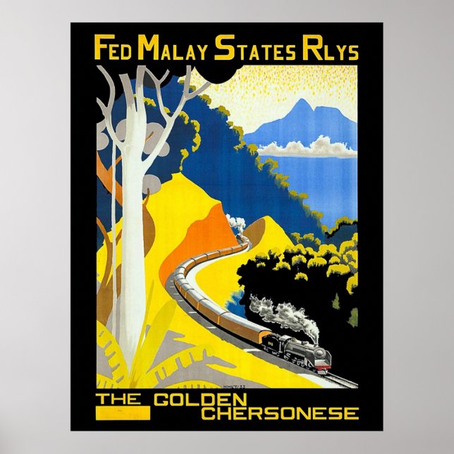 Poster Les Golden Chersonese, Malaisie, chemin de fer, tr (Devant)