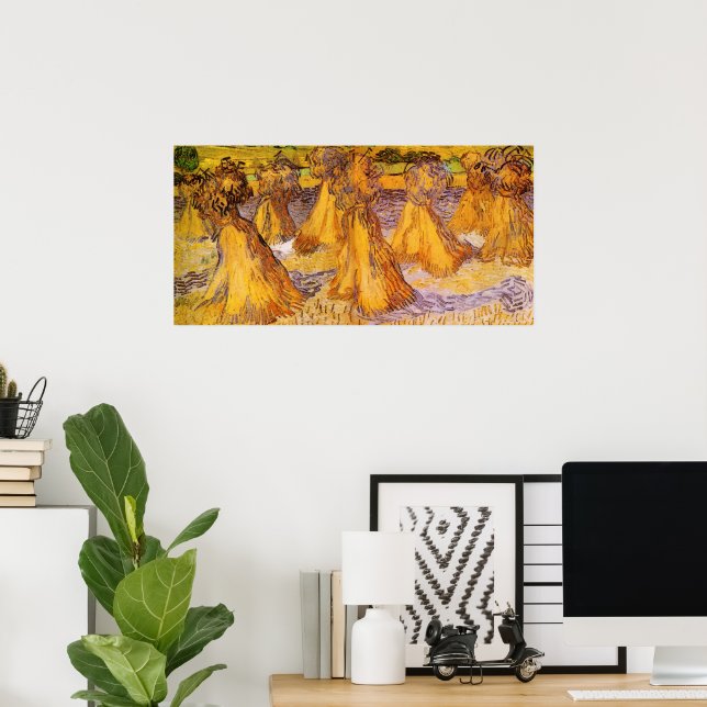 Poster Les grains du blé par Vincent van Gogh (Bureau à domicile)