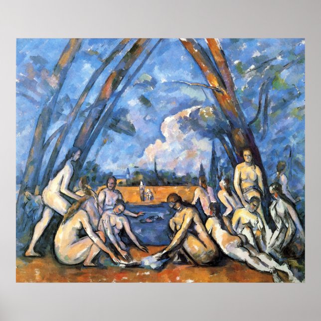 Poster Les Grandes Baignoires de Paul Cezanne (Devant)