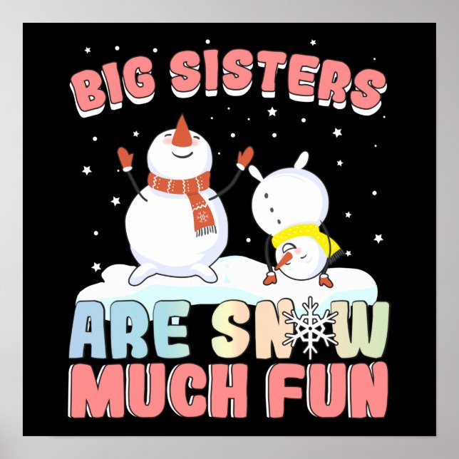 Poster Les grandes soeurs sont la neige beaucoup de plais (Devant)