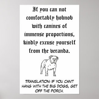 Poster Les grands chiens