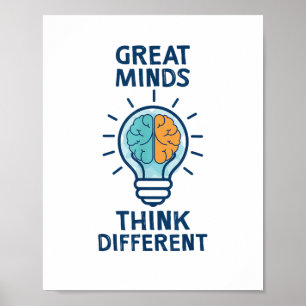 Poster Les Grands Esprits Pensent Différemment