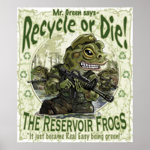 Poster Les grenouilles de réservoir sauvent des mascottes