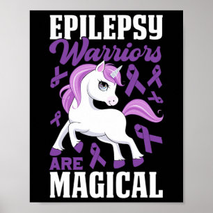 Poster Les guerriers de l'épilepsie sont magiques violet 