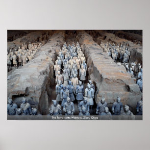 Poster Les guerriers de terre cuite, Xi'an, Chine