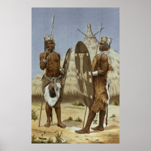 Poster Les guerriers Nyam-nyam de l'histoire de l'humanit