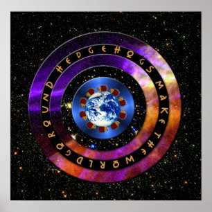 Poster Les Hérisson Font Le Tour Du Monde !