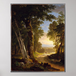 Poster Les hêtres - Asher Brown Durand - 1845 -