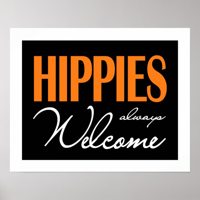 Poster Les hippies sont toujours les bienvenus (Devant)