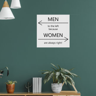 Poster Les hommes à gauche parce que les femmes ont toujo