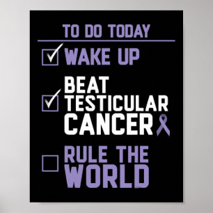 Poster Les hommes battent le cancer testiculaire domine l