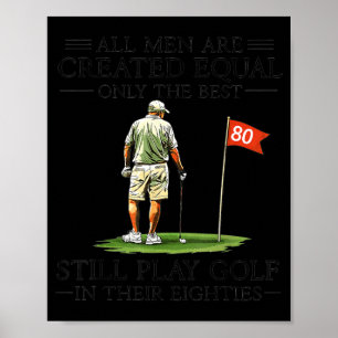 Poster Les hommes créés égaux jouent au golf dans les ann