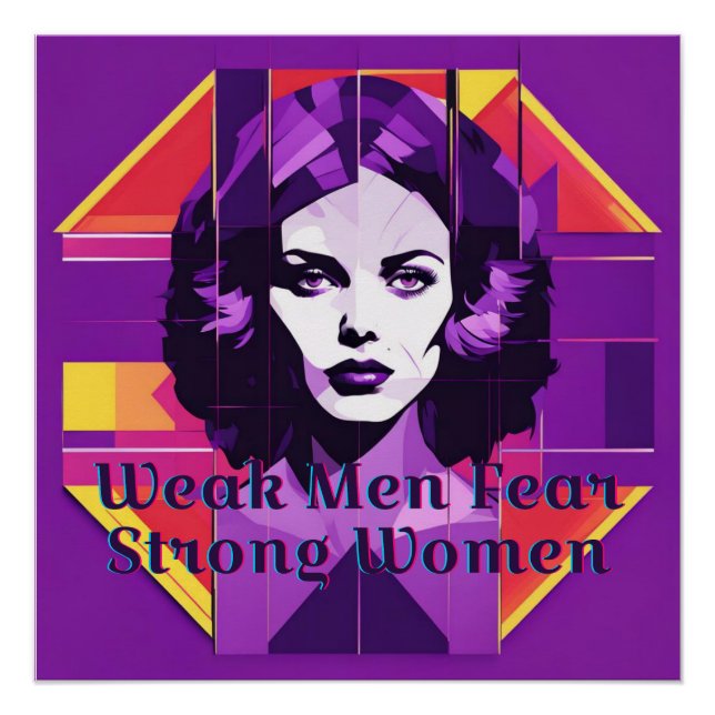 Poster Les hommes faibles craignent les femmes fortes (Devant)