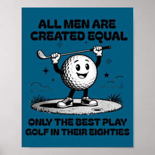 Poster Les hommes jouent au golf Anniversaire des années